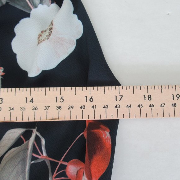 STYLESTALKER Womens Floral Print Romper Size S blue multicolor Lined Back Zip - Picture 6 of 12